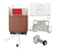 Cassetta scarico wc incasso Kariba Monolith 9.0 con placca comando Fidia bianca