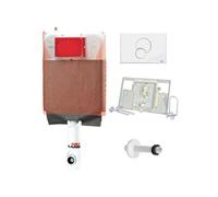 Cassetta scarico wc incasso Kariba Monolith 9.0 con placca comando Fidia bianca