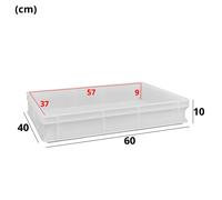 Cassetta Service Piena Sovrapponibile con Coperchio 60x40/40x30 Altezze Varie