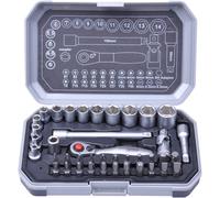 CASSETTA SET 40pz CHIAVI A BUSSOLA ESAGONALI 1/4 INSERTI CRICCHETTO