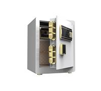 Cassetta sicurezza elettronica digitale denaro contante, cassaforte biometrica impronte digitali, rimovibile, montaggio a parete for uso domestico hotel(White,38x32x45cm)