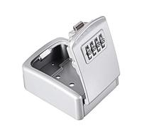 Cassetta Sicurezza, Mini Key Lock Box da parete in lega Safe Organizer con combinazione a 4 cifre, custodia di sicurezza for interni ed esterni(Silver)