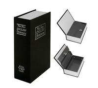 CASSETTA SICUREZZA PORTAVALORI LIBRO PORTA MONETE CHIAVE METALLO 240x155x55 mm