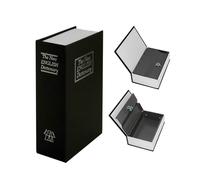 CASSETTA SICUREZZA PORTAVALORI LIBRO PORTA MONETE CHIAVE METALLO 240x155x55 mm
