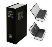 CASSETTA SICUREZZA PORTAVALORI LIBRO PORTA MONETE CHIAVE METALLO 265x200x65 mm