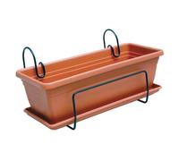 CIS 3 Vaso Fioriera in plastica con portavaso e sottovaso 50x20