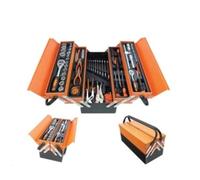 Cassetta / Valigetta 5 scomparti 85 accessori in metallo 1 / 4 & 1 / 2