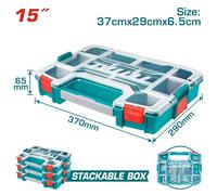 CASSETTA VALIGETTA PORTAMINUTERIE UTENSILI ORGANIZER MODULABILE 37x29x6,5cm TOT
