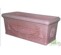 CASSETTA VASO RETTANGOLARE RESINA FESTONATA LAZIO IMPRUNETA 100x40x40 CM