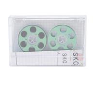 Cassetta Vuota Bobina a Bobina, Cassette Musicali Vergini per Registrazione, Cassetta Vuota Fai da Te da 46 Minuti con Lega di Alluminio ABS, Nastro Ferrico Tipo I a Basso Rumore (Verde)