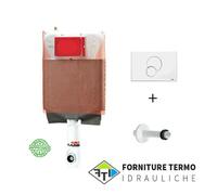 CASSETTA WC SCARICO DA INCASSO +PLACCA FIDIA E CANOTTO kariba monolith 9.0