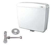 Cassetta Wc scarico doppio pulsante con rubinetto Kariba Super Duo bianca