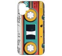 Cassette audio musica retrò anno 1980-80s mix best of Custodia per iPhone 16 Plus