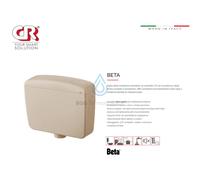 CASSETTE BETA CHAMPAGNE SLIM ULTRA PIATTA 1 PULSANTE 8 LITRI CR BETA MADE ITAL