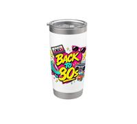 Cassette Boombox Roller Skate Cube, stile retrò, stile vintage, anni '80 Bicchiere termico in acciaio inox doppia parete