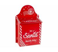 Cassette delle Lettere di Babbo Natale in Legno da Appendere e Scritta Letters To Santa North Pole, Set 2 Pezzi, cm 20,5 x 10,5 x 32 H, addobbi di Natale, decorazione per la casa, idea regalo