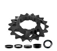 Cassette e pignoni Adatto per kit di conversione ruota libera a velocità singola TANKE, 18T, pignone a cassetta, MTB da strada per catena, lega di alluminio 7075 CNC pignone per bicicletta(18T black)