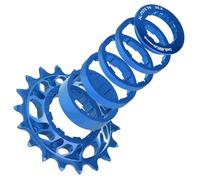 Cassette e pignoni Kit di conversione volano a velocità singola, 18 denti, pignone cassetta HG, pignone bici da corsa MTB per catena a ruota libera, lega di alluminio 7075 pignone per bicicletta(Blue)