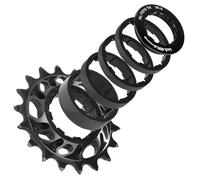 Cassette e pignoni Kit di conversione volano a velocità singola, 18 denti, pignone cassetta HG, pignone bici da corsa MTB per catena a ruota libera, lega di alluminio 7075 pignone per bicicletta(Black