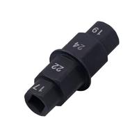 Cassette e pignoni pignone per bicicletta 1 pz 17 19 22 24 mm perno ruota anteriore moto chiave speciale per smontaggio strumento di riparazione a bussola esagonale perno ruota anteriore(Black)