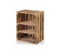 Cassette per frutta con tavola centrale, in legno, 50 x 40 x 30 cm