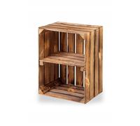 Cassette per frutta con tavola centrale, in legno, 50 x 40 x 30 cm
