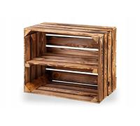 Cassette per frutta con tavola centrale, in legno, 50 x 40 x 30 cm