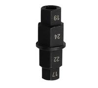 Cassette pignoni e ruote libere per bicicletta Cas Strumento per la rimozione dell'asse esagonale per motociclette, chiave esagonale cromata in argento, perno esagonale per ruota anteriore(64mm black)