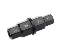 Cassette pignoni e ruote libere per bicicletta pig Strumento per la rimozione dell'asse esagonale per motociclette, chiave esagonale cromata in argento, perno esagonale per ruota anteriore(Black)