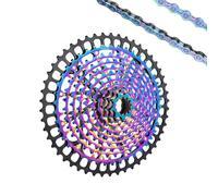 Cassette pignoni e ruote libere per bicicletta ruo Adatto per ZTTO MTB 11 velocità 9-50T Cassetta XD Ultimate Pro ULT Golden Rainbow 372g Pignone in acciaio 11s 9-50 K7 9 a 50(11s 9-50 PRO RB EL)