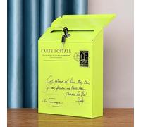 Cassette postali, Cassetta postale con chiave e serratura, stile retrò creativo in ferro, cassetta colorata, può essere utilizzata a casa o in ufficio