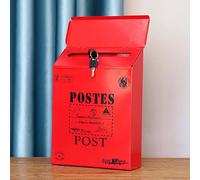 Cassette postali, Cassetta postale con chiave e serratura, stile retrò creativo in ferro, cassetta colorata, può essere utilizzata a casa o in ufficio