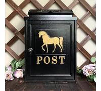 Cassette postali, Cassetta postale creativa in stile pastorale, cassetta in metallo con motivo, serratura, può essere utilizzata all'interno e all'esterno