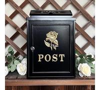 Cassette postali, Cassetta postale creativa in stile pastorale, cassetta in metallo con motivo, serratura, può essere utilizzata all'interno e all'esterno