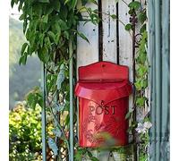 Cassette postali Cassetta postale in ferro metallico Cassetta postale creativa irregolare Vintage con serratura e chiave Cassetta per pacchi Scatola per suggerimenti da giardino all'aperto più sicuro