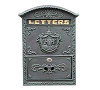 Cassette postali Cassette delle lettere per esterno Cassette postali Cassetta postale in ghisa a parete Cassetta postale a parete verde scuro Cassetta delle lettere in ferro battuto Antracite Ret