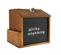 Cassette postali con fissaggio a parete - Cassetta Per Commenti Stile Vintage | Cassetta In Legno Appendibile A Parete Bloccabile Lavagna Per Business Raccolta Fondi Beneficenza Posta Contanti