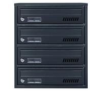 Cassette postali con fissaggio a parete EURO GLM 4 RAL 7016