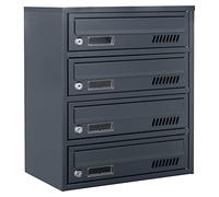 Cassette postali con fissaggio a parete GLM 4 RAL 7016