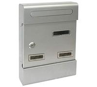 Utilia GINEVRA Cassetta postale acciaio con cilindro mm. 205x65x290 H SILVER