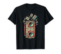 Cassette retrò Boombox Vintage Music Lover Maglietta