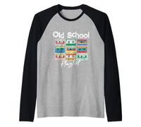 Cassette Tape Music 80s Old School Playlist Vintage Eighties Maglia con Maniche Raglan