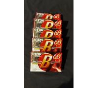 CASSETTE TAPE TDK B-60 /5 PEZZI SET BRILLIANT/60 MINS/TYPE 1 MUSICASSETTE NUOVE