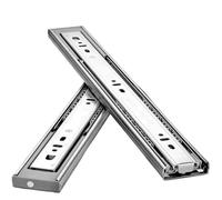 Cassetti a 3 vie Binario di scorrimento con chiusura ammortizzata Binario di scorrimento del cassetto Binario di scorrimento a tre sezioni Muto o umido for opzione(DG302 damp 20 Inch)