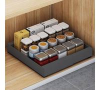 Cassetti estraibili da cucina, cassetti scorrevoli per dispensa e bagno, soluzione di archiviazione regolabile, grigio, 42-68 cm, massimizza lo spazio e la vita senza disordine