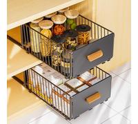 Cassetti Estraibili per Cucina, Cassetti Estraibili con Adesivo, Organizer Per Mobili da Cucina Per Mobili da Cucina, Cassetto Estraibile Cucina, Cassetto Della Cucina Senza Foratura Chiodatura