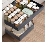 Cassetti Estraibili per Cucina, Cassetti Estraibili con Adesivo, Organizer Per Mobili da Cucina Per Mobili da Cucina, Cassetto Estraibile Cucina, Cassetto Della Cucina Senza Foratura (grigio scuro)