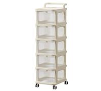 Cassetti impilabili su Ruote - Mobiletto angolare Stretto e autoportante per Bagno e Cucina, Organizer Multifunzionale per dispensa a 2/3/4/5 Livelli, Soluzione salvaspazio di Grande capacit