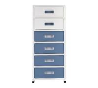 Cassetti in plastica, 6 cassetti, carrello 35 x 26 x 83,5 cm, cassettiera per cassetto, armadietto per bambini