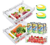 Cassetti per Frigoriferi Set da 4 Pezzi Liberamente Estraibile Scatola